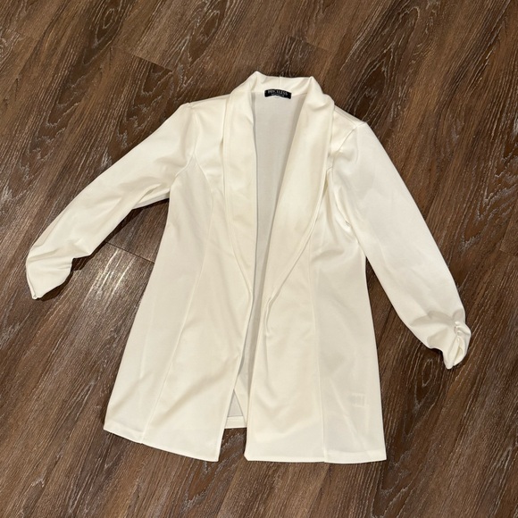 Elegant White Women's Blazer - Picture 3 of 6